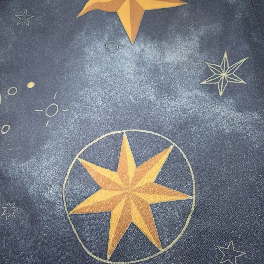 Vintage Celestial‎ Sun Moon Stars King Size Pillowcase Blue Astrology Whimsigoth
